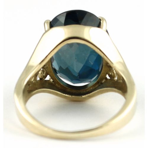 London Blue Topaz, 10KY Gold Ring, R049