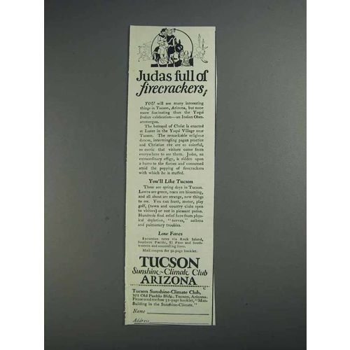 1925 Tucson Arizona Ad - Judas Full of Firecrackers