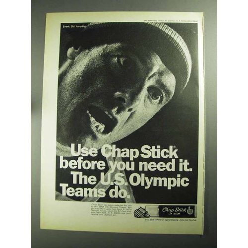 1968 Chap Stick Lip Balm Ad - U.S. Olympic Teams