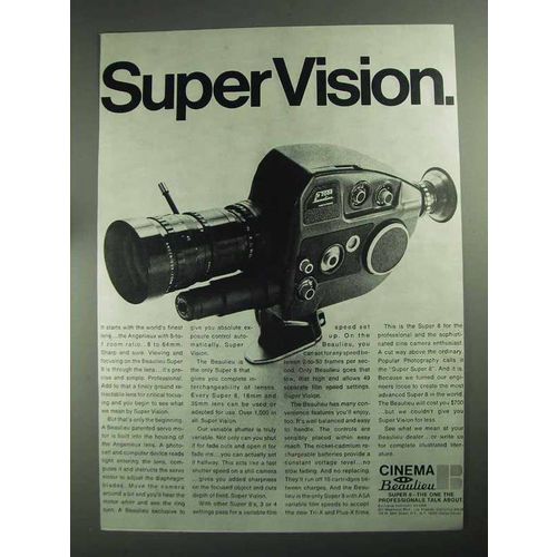 1968 Beaulieu S2008 Movie Camera Ad - Super Vision