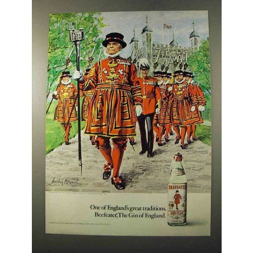 1972 Beefeater Gin Ad - England's Great Traditions