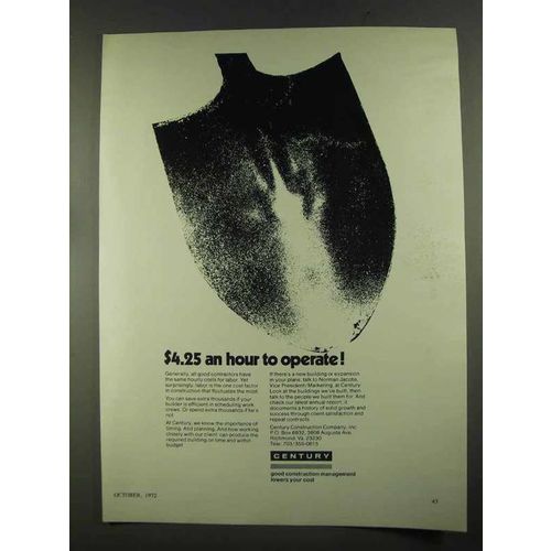 1972 Century Construction Company Ad