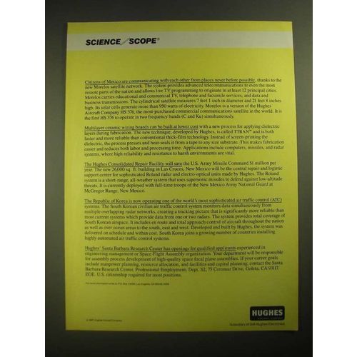 1987 Hughes Aircraft Ad - Citizens of Mexico Are Communicating