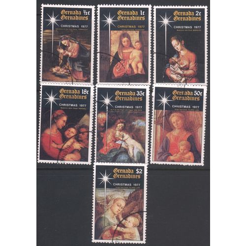 Grenada Grenadines 1977 - SG 231-237 - Christmas paintings set - used