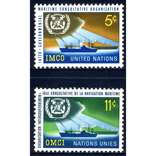 UNITED NATIONS New York 1964 IMCO Marine Consultati… 5c & 11c Scott 123-124, MNH