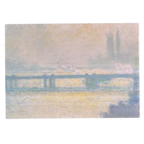 CHARING CROSS BRIDGE, 1900 ...painting by CLAUDE MONET unused postcard #
