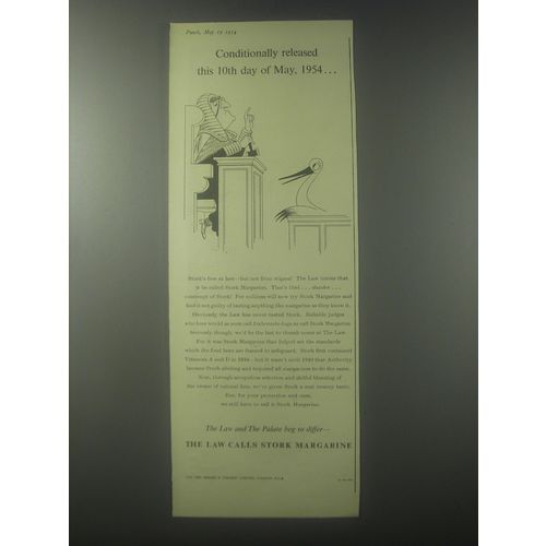 1954 Stork Margarine Ad - Conditionally released this 10th day of May, 1954
