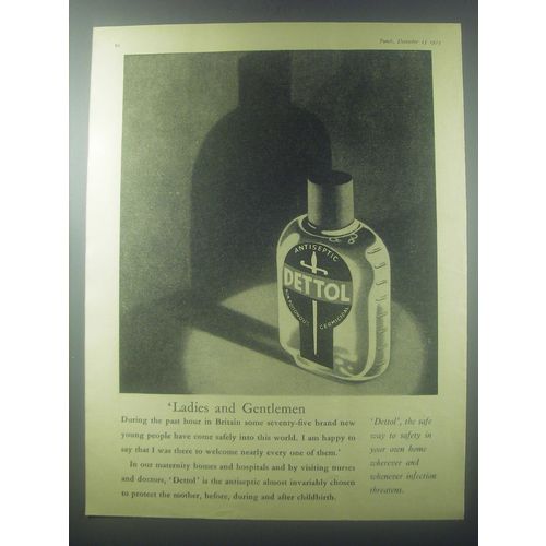 1954 Dettol Antiseptic Ad - Ladies and Gentlemen