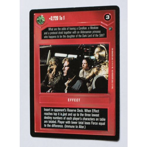 Star Wars CCG: Dagobah Limited # 3,720 To 1 (A) dark 1997 decipher