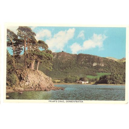 FRIARS CRAG, DERWENTWATER. KESWICK unused vintage postcard Colourmaster =