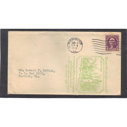 Event 192nd St. John's Church 720 3c George Washington (Cachet-Typed/A) CV00849