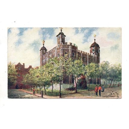 ARTIST DRAWN POSTCARD THE WHITE TOWER/TOWER OF LONDON CHARLES FLOWER 1905 (3628)