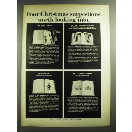 1969 Grossman Publishers Books Ad - The Devine Comedy; The Blues Line