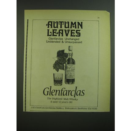 1968 Glenfarclas Scotch Advertisement - Autumn leaves