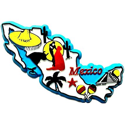 Mexico 5 Color Fridge Magnet