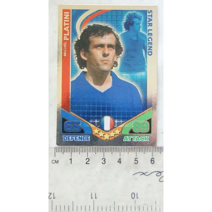 2010 Topps Match Attax World Cup Trading Card - France, Michel Platini, * Legend
