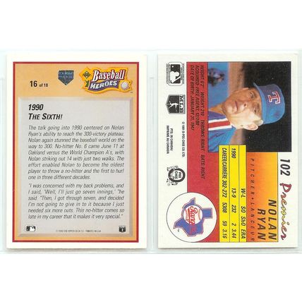 Nolan Ryan 2x card lot