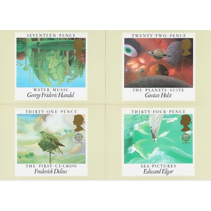 GB 1985 May PHQ M set of 4 British Composers