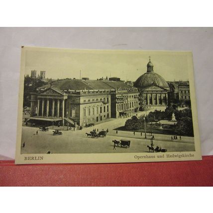 OPERNHAUS UND HEDWIGSKIRCHE, BERLIN GERMANY unused postcard /