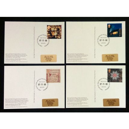 2000 'SPIRIT & FAITH' P.H.Q.'S WITH A PHILATELIC BUREAU, EDINBURGH F.D.I. #00292