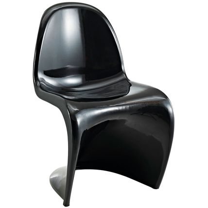 Mid-Century Modern ABS ‘Wave’ Stack Chair Dining Side Accent Adult 240 lb Weight