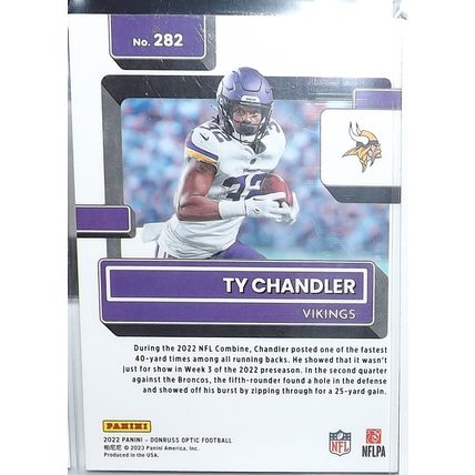 2022 Donruss Optic TY CHANDLER (Vikings) Rated Rookie #282
