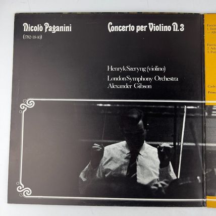 Niccolò Paganini – Concerto Per Violino N 3 Vinyl LP Record Album 6880-003