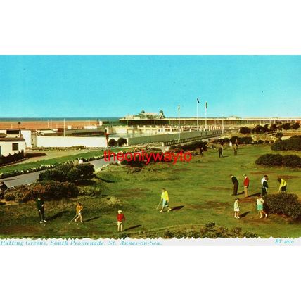 Putting Green, South Promenade, St Anne's-On-Sea, Valentines Postcard
