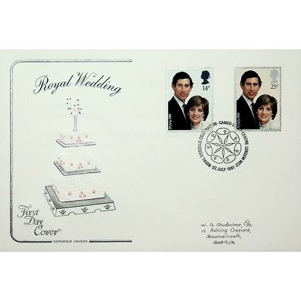1981 Royal Wedding, London St Paul's Postmark, Cotswold FDC