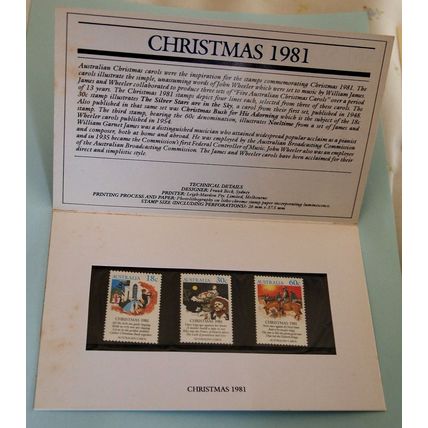 Australia 1981 Christmas presentation pack of stamps