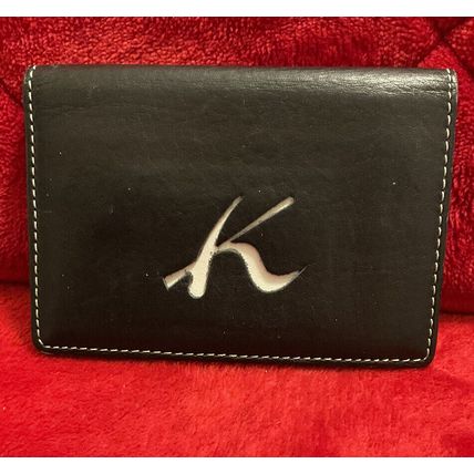 A Vintage KITAMURA MOTOMACHI Black Leather ID Wallet JAPAN