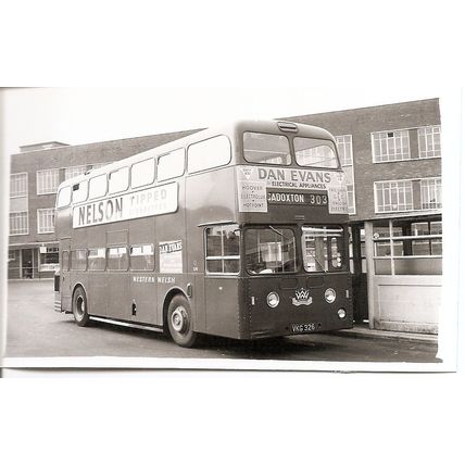 Black & White Photograph of Western Welsh Omnibus Co. Ltd. - VKG 326