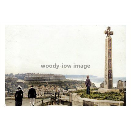 ptc4371 - Yorks. - Caedmon's Cross (7th cent. Poet) memorial, Whitby - print 6x4