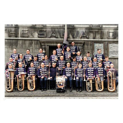 ptc5186 - Lancs - The Burnley Salvation Band & Hall, in May 1931 - print 6x4