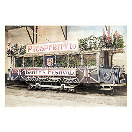 ptc5856 - Yorks - Batley Tram, "Prosperity to Batley's Festival" - print 6x4