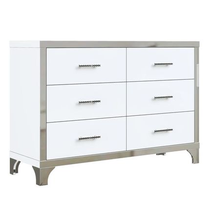 4-Piece Modern Bedroom Set – Upholstered Bed with Storage, 2 Nightstands & Dress