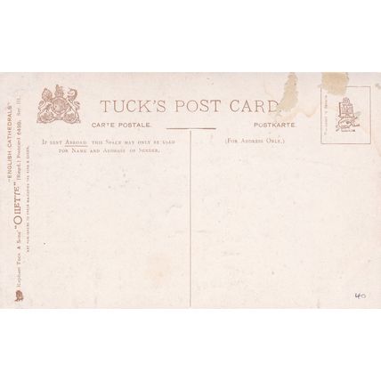 E254 LLANDAFF CATHEDRAL. TUCK OILETTE