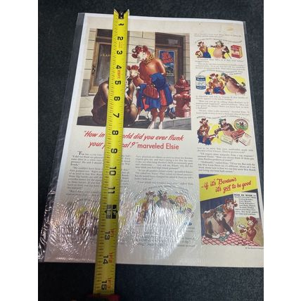 VTG Art 1944 Sat Evening Post Cartoon/Ad Cover Only Bordens Elsie The Cow,Bonds