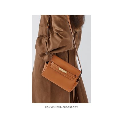Women's Genuine Leather Crossbody Bag Handbags Purses Brown
