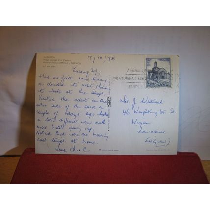 ARENAL D'EN CASTELL, MENORCA, SPAIN .used postcard 1975 pm =