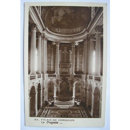 vintage postcard Versailles Chapel