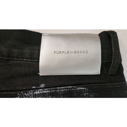 New purple brand men's Black Spash-INK personality fashion jeans, size 32