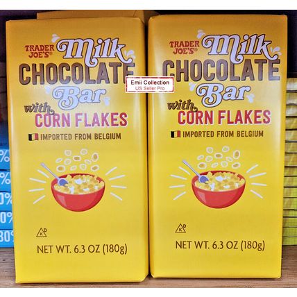 Trader Joe’s Milk Chocolate Bar with Corn Flakes 6.3oz 180g (2 Bars)