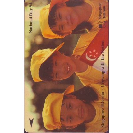 National Day 94 S'pore $3 Telephone Card (Used)