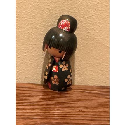 Authentic Vintage Wooden Handmade Signed Japanese Cultural Collector Doll