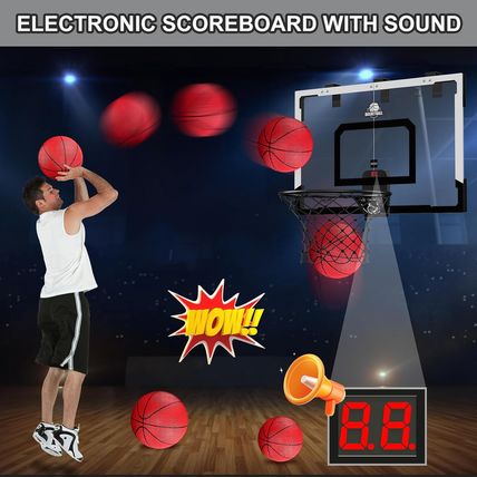 24" X 16" Large Basketball Hoop Indoor for Adults, over the Door Basketball Hoop