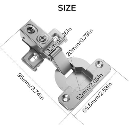 6 Pack Soft Close Cabinet Hinges 40Mm Cup 1-1/4 Inch Overlay Kitchen Cabinet Hin