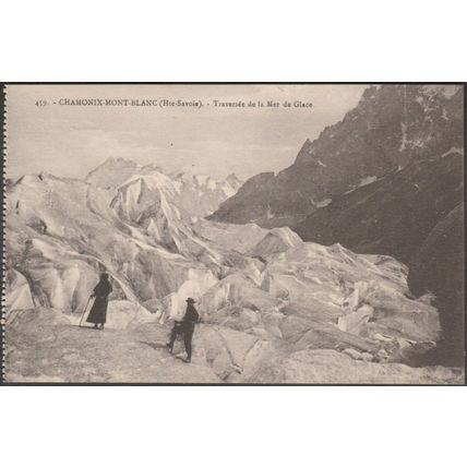 Traversée de la Mer de Glace, Chamonix-Mont-Blanc, c.1920 - Fauraz CPA