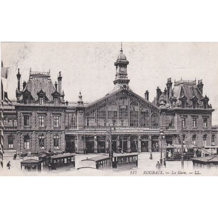 ED115 ROUBAIX -LA GARE. LL PRINTED POSTCARD