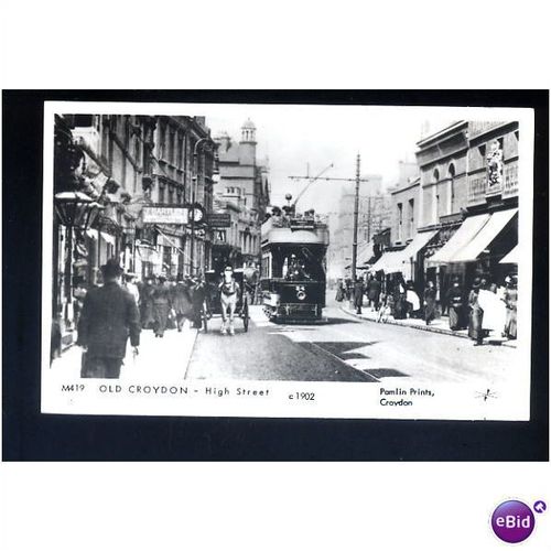 M419 Surrey CROYDON High St./Tram Postcard by Pamlin